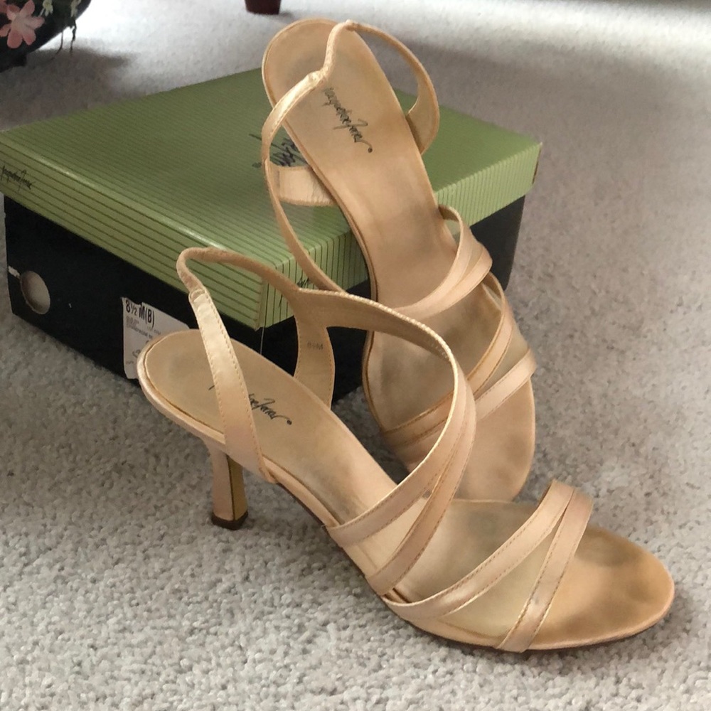 Metallic Gold/Tan Evening Heels